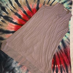 Mauve Dress with Chiffon Hem